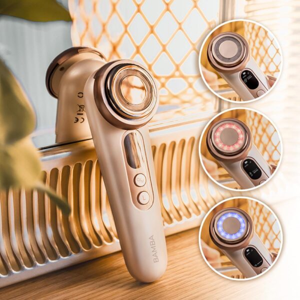 Imagen 3 Masajeador facial Bamba FaceCare LightSonic con fototerapia LED, función calor, vibración y microcorrientes EMS para un tratamiento de rejuvenecimiento completo.