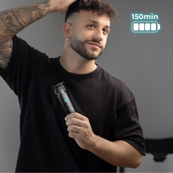 Imagen 3 Perfiladora de pelo Bamba PrecisionCare Samurai Profiling con cuchillas cerámicas, palanca de ajuste 0.5-3.5 mm y 4 peines guía para un corte preciso y suave.