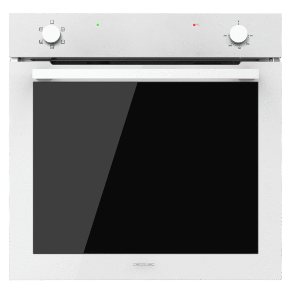 Imagen 2 Horno integrable Cecotec Bolero Hexa C126400 Glass White de 80L, 2800W y clase energética A. Diseño elegante en cristal blanco con 5 funciones de cocción.