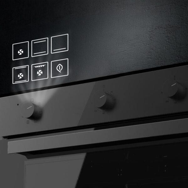 Imagen 6 Horno multifunción Bolero Hexa M236000 Dark Inox de 70L, clase A y 2800W. Incluye tecnología Steam Assist, Steam EasyClean y triple cristal para mayor seguridad.