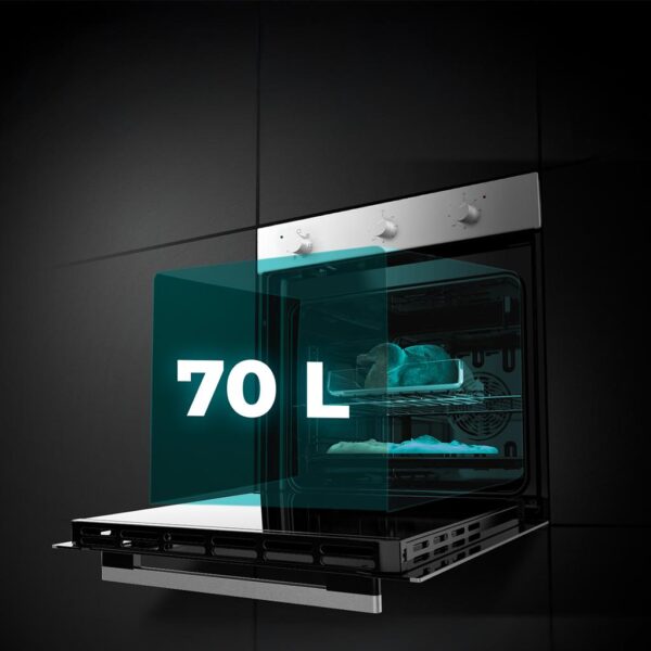 4728-Imagen-5 Imagen 5 Horno integrable multifunción Bolero Hexa M236000 Mirror Time A de 70L, 2800W y 6 funciones. Incluye Steam EasyClean, Triple Glass y eficiencia energética Clase A.