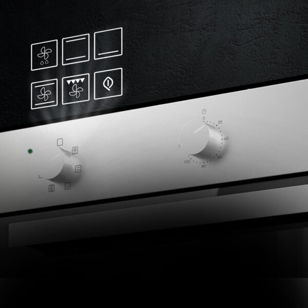 4728-Imagen-6 Imagen 6 Horno integrable multifunción Bolero Hexa M236000 Mirror Time A de 70L, 2800W y 6 funciones. Incluye Steam EasyClean, Triple Glass y eficiencia energética Clase A.