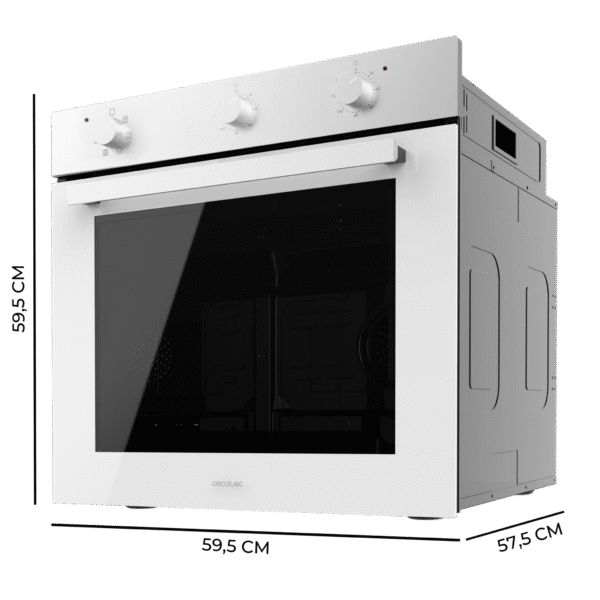 Imagen 3 Horno Bolero Hexa M236000 Glass White Time de 70L con 6 funciones, Steam Assist y eficiencia Clase A. Diseño en cristal blanco y triple acristalamiento.