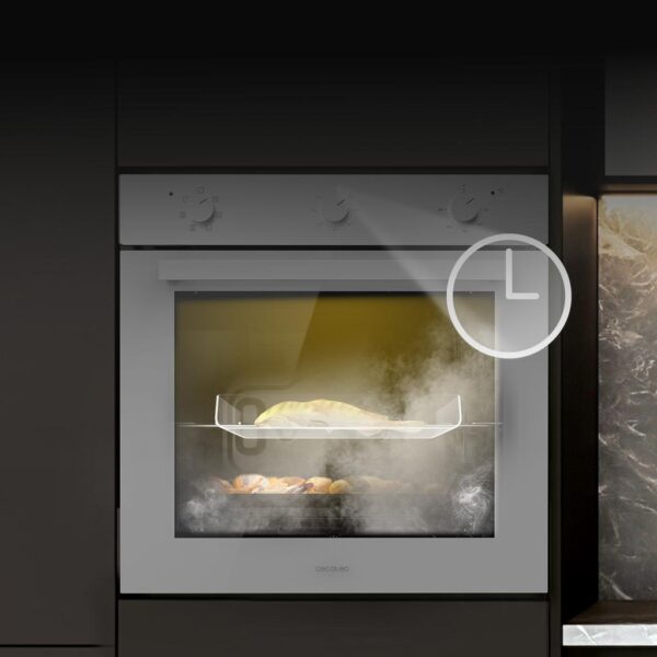 Imagen 8 Horno Bolero Hexa M236000 Glass White Time de 70L con 6 funciones, Steam Assist y eficiencia Clase A. Diseño en cristal blanco y triple acristalamiento.