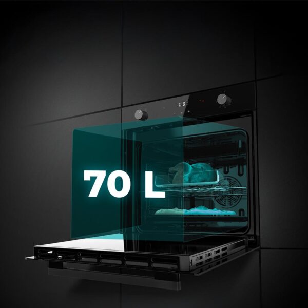 Imagen 5 Horno multifunción Bolero Hexa M226001 de 70L, clase A y 2800W. Con 7 funciones, Steam Assist y limpieza Steam EasyClean para una cocina eficiente y saludable.