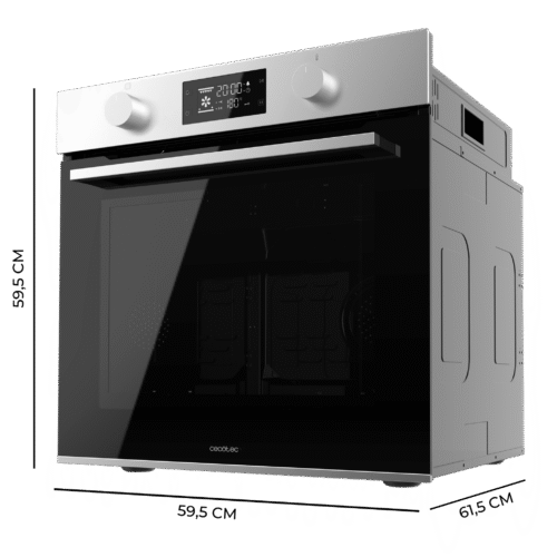 Imagen 2 Horno pirolítico Cecotec Bolero Hexa P526000 Line A con 73L de capacidad, 9 funciones, 2800W y limpieza automática. Eficiencia energética A y diseño integrable.