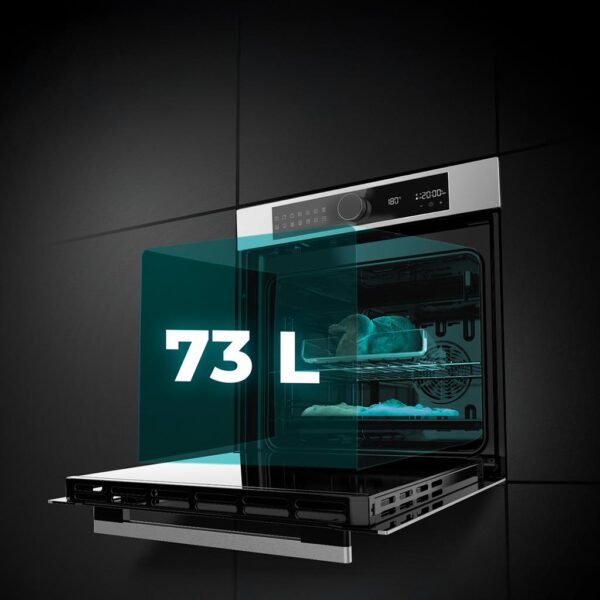 Imagen 5 Horno pirolítico Bolero Hexa P516000 de 73L, clase A y 3250W. Con 14 funciones, Pizza Master y Airfryer Master para resultados profesionales en cada receta.