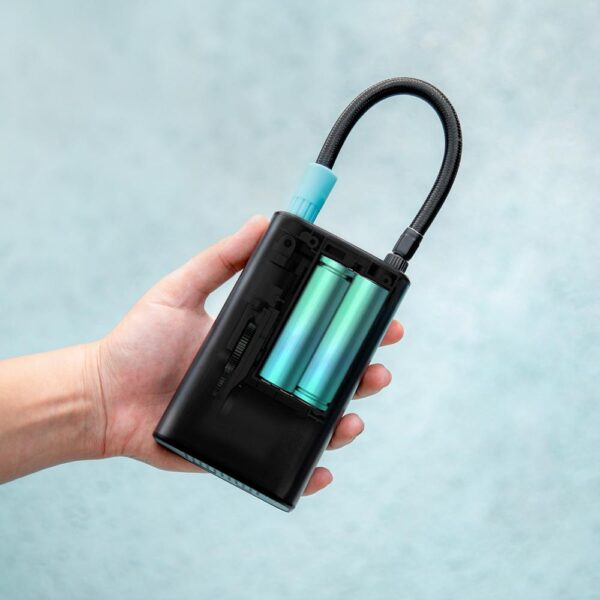 Imagen 5 Inflador eléctrico portátil Cecotec Air Max con batería de 4000 mAh y 7.4V. Ideal para neumáticos de coche, moto, bicis y balones con máxima precisión y rapidez.