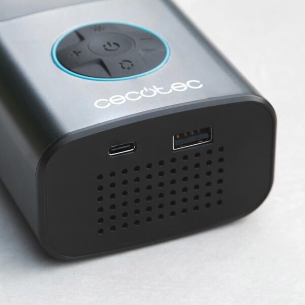 Imagen 6 Inflador eléctrico portátil Cecotec Air Max con batería de 4000 mAh y 7.4V. Ideal para neumáticos de coche, moto, bicis y balones con máxima precisión y rapidez.