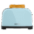 Imagen 3 Tostador Toastin' time 1700 Double Blue de 1700 W y 4 ranuras. Acero inoxidable azul, soporte para panecillos y bandeja recogemigas para un tostado perfecto.