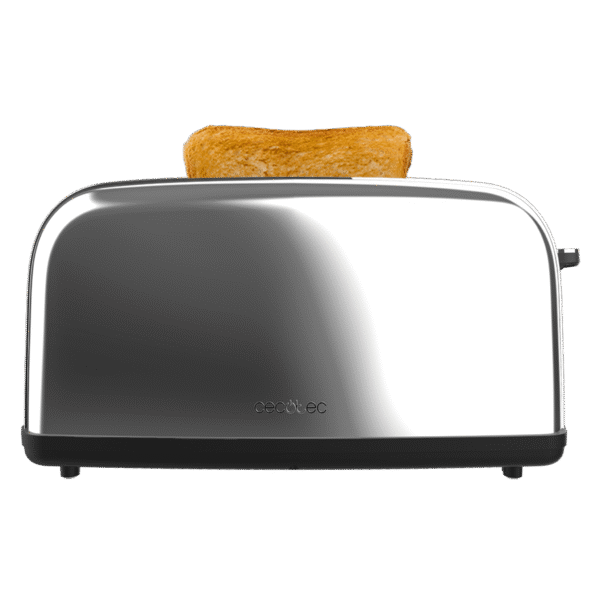 Imagen 3 Tostador de acero inoxidable con 850 W y ranura larga para rebanadas gruesas. Incluye soporte para bollería, bandeja recogemigas y 7 niveles de tostado.