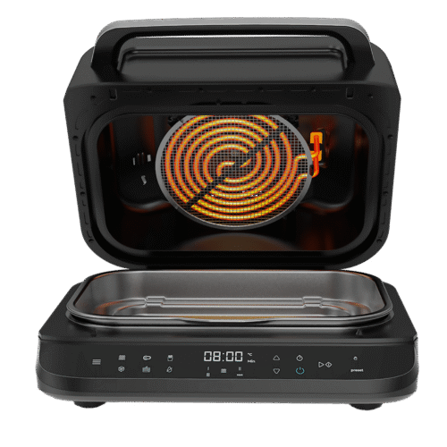 Imagen 2 Freidora de aire y grill Cecotec de 2400 W. Incluye 6 modos de cocción y 4 niveles de grill. Tecnología de aire caliente para recetas sanas y sabrosas.