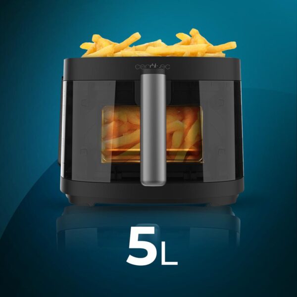 Imagen 8 Freidora de aire digital Cecofry Neon 5000 de 5 L. Cocina saludable con tecnología PerfectCook, 1500 W de potencia y 10 menús automáticos para resultados perfectos.
