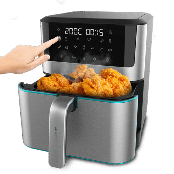 Imagen 2 Freidora de aire digital de 8 L con tecnología PerfectCook. Cocina sana con 1800 W, temperatura regulable, panel táctil y 10 modos preconfigurados.