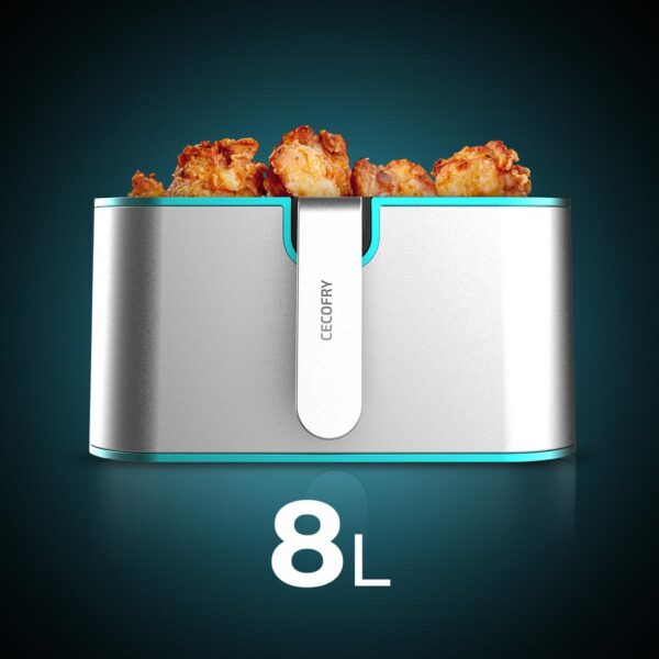 Imagen 4 Freidora de aire digital de 8 L con tecnología PerfectCook. Cocina sana con 1800 W, temperatura regulable, panel táctil y 10 modos preconfigurados.
