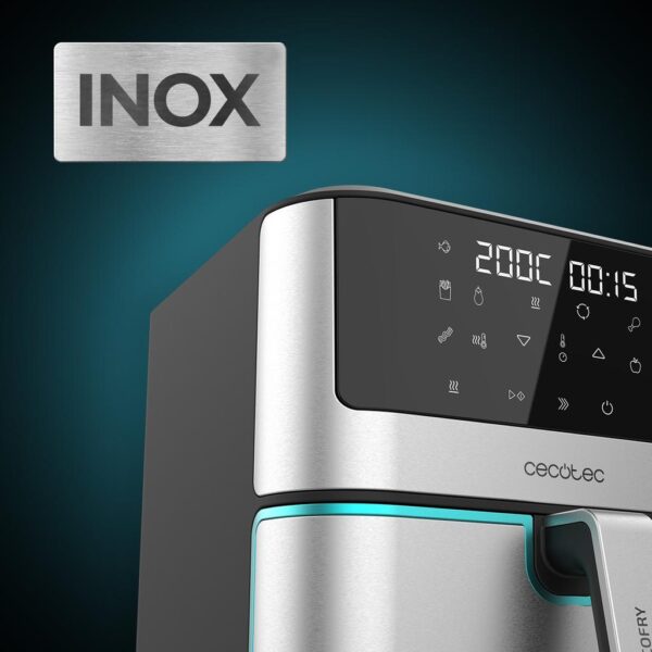 Imagen 6 Freidora de aire digital de 8 L con tecnología PerfectCook. Cocina sana con 1800 W, temperatura regulable, panel táctil y 10 modos preconfigurados.