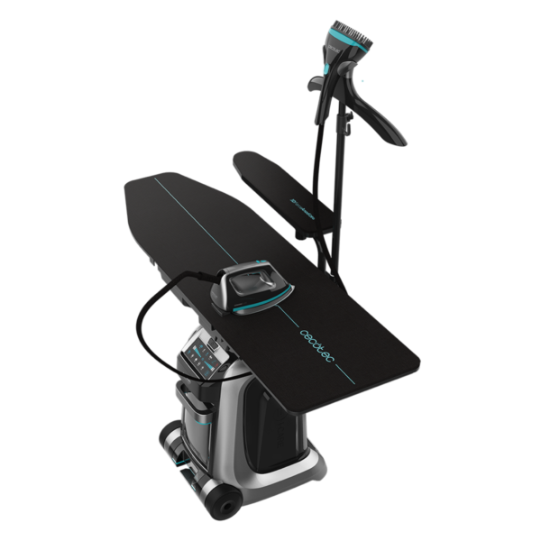 Imagen 4 Centro de planchado inteligente de 2200 W con 5 bares de presión, 5 programas para tejidos y funciones de succión e inflado para un acabado profesional.