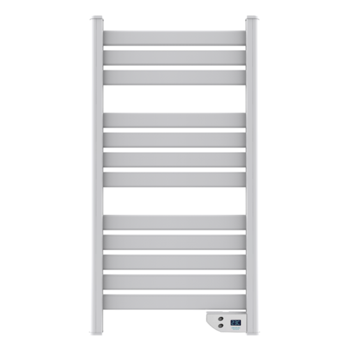 Imagen 2 Radiador toallero eléctrico Cecotec Ready Warm 9000 Twin Towel White de 500 W. Diseño moderno, pantalla LED, temporizador, protección IP24 y 2 modos.