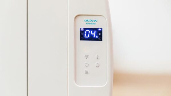 Imagen 4 Emisor térmico de 8 elementos y 1200 W con WiFi. Programable 24/7, diseño ultrafino, pantalla LCD y mando a distancia. Calefacción eficiente de bajo consumo.