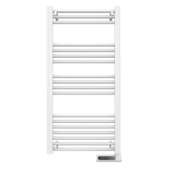 Imagen 2 Radiador toallero eléctrico Cecotec ReadyWarm 9200 Smart Towel White de 750 W. Diseño elegante con pantalla LED, control táctil, temporizador y 3 modos.