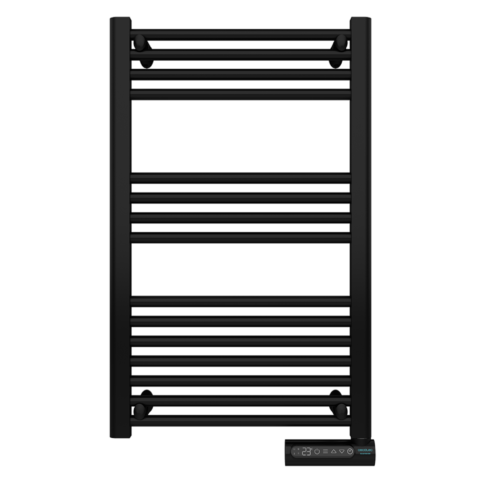 Imagen 2 Radiador toallero eléctrico Cecotec ReadyWarm 9100 Smart Towel Black de 500W y bajo consumo. Incorpora pantalla LED, control táctil y temporizador.