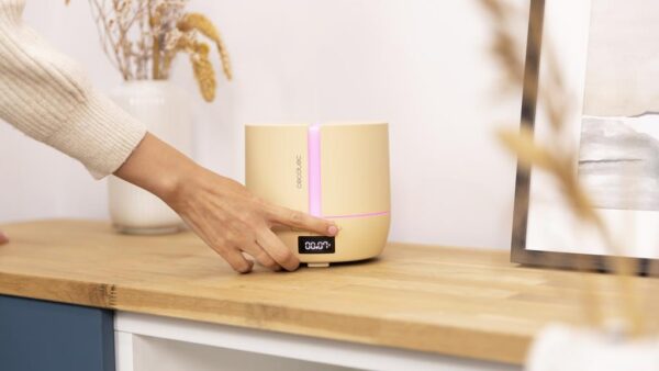 5643-Imagen-5 Imagen 5 Difusor de aromas de 500 ml con control por App, altavoz Bluetooth y pantalla LED. Humidificador ultrasónico con cobertura de 30 m² y temporizador de 12 horas.