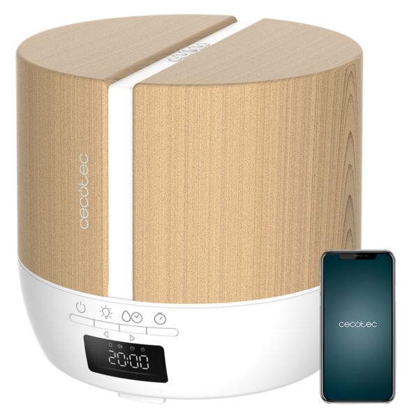 Purificador de aire Cecotec TotalPure 1400 Style blanco con panel de control táctil superior y diseño cilíndrico