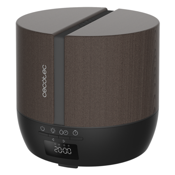Imagen 2 Difusor de aromas PureAroma 550 Connected Black Woody de 500 ml con Bluetooth, altavoz y control por App. Humidifica estancias de 30 m² con estilo y tecnología.