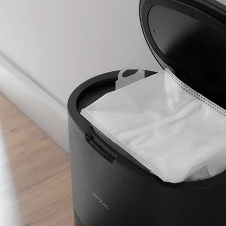 5662-Imagen-3 Imagen 3 Base de autovaciado Conga Home 2000 compatible con la serie 2290. Capacidad de 2 litros, vaciado automático y detección de bolsa para una limpieza higiénica.