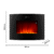 Imagen 2 Chimenea eléctrica curva de 22" con 2000 W, WiFi y mando a distancia. Calienta estancias de 20 m2 con diseño elegante, temporizador y llamas realistas.