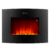 Imagen 3 Chimenea eléctrica curva de 22" con 2000 W, WiFi y mando a distancia. Calienta estancias de 20 m2 con diseño elegante, temporizador y llamas realistas.