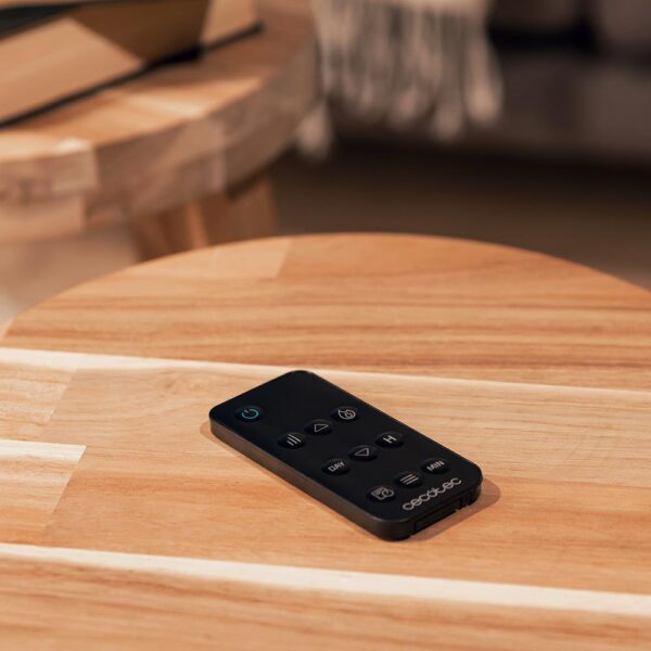 Imagen 6 Chimenea eléctrica curva de 26" con 2000 W y WiFi. Calienta hasta 25 m² con 2 niveles de potencia, mando a distancia y temporizador programable.