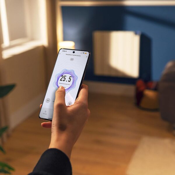 Imagen 6 Emisor térmico cerámico de 1500 W y 6 elementos. Radiador de aluminio con control WiFi, 4 modos, temporizador y protección IPX4 ideal para estancias de 20 m2.