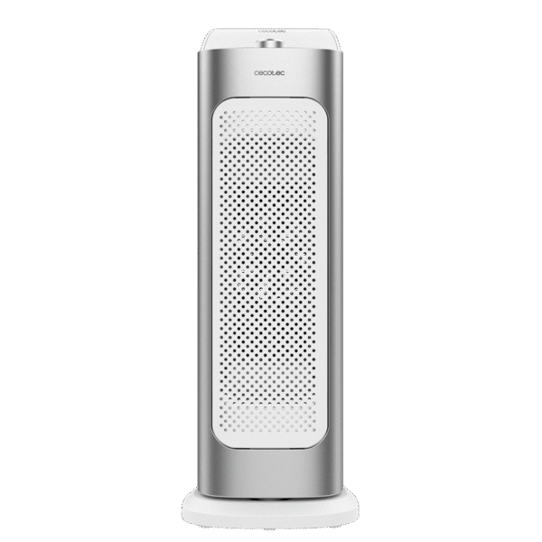 Imagen 2 Calefactor cerámico vertical de 2000 W con oscilación y termostato regulable. Diseño VerticalDesign estable y silencioso para calentar estancias de hasta 20 m².