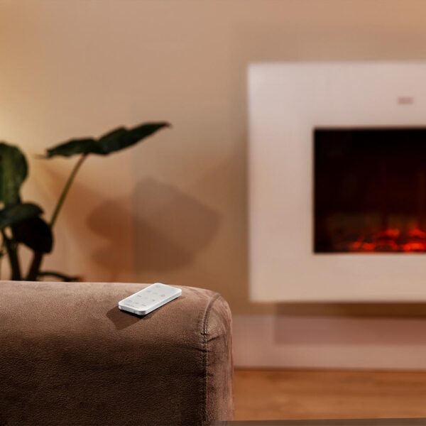 Imagen 8 Chimenea eléctrica de 26” con 2000 W, control WiFi y mando a distancia. Calienta estancias de 25 m² con efecto de llamas realistas LED ajustables.