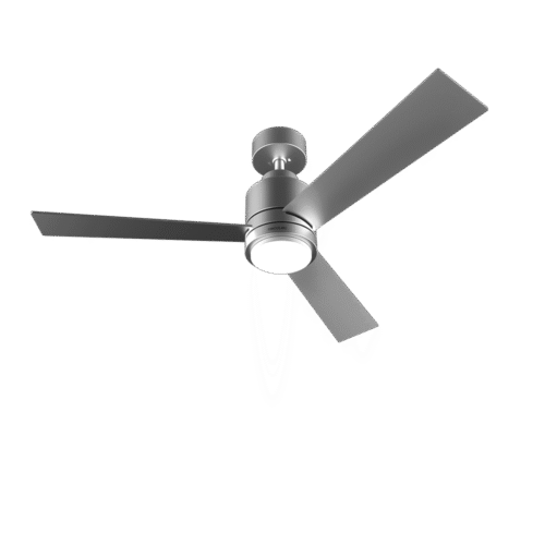 Imagen 2 Ventilador de techo EnergySilence Aero 4850 Style Steel con motor DC de 30 W, 48 pulgadas, luz LED, mando a distancia y función verano/invierno eficiente.