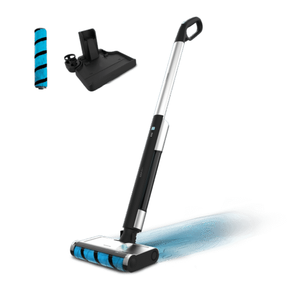 Imagen 2 Fregona eléctrica FreeGo Wash de Cecotec con 40W, autonomía de 40 minutos, rodillo Wet Jalisco, doble depósito y base de autolimpieza para suelos impecables.