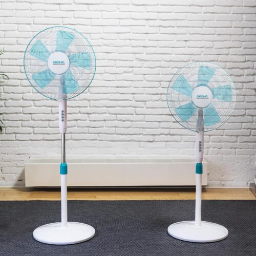 5900-Imagen-2 Imagen 2 Ventilador de pie EnergySilence 500 de Cecotec con 40 W, 5 aspas y motor de cobre. Tres velocidades, altura regulable y oscilación automática para aire fresco.