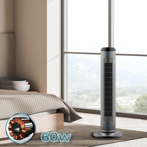 5924-Imagen-2 Imagen 2 Ventilador de torre EnergySilence 8190 Skyline Ionic de 60 W con ionizador, mando a distancia y temporizador de 8 horas para un aire fresco y purificado.
