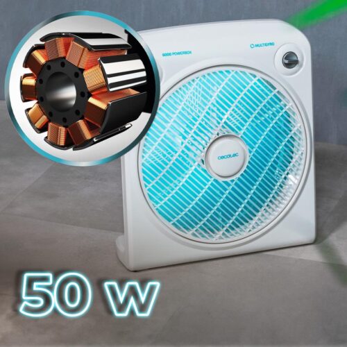 5928-Imagen-2 Imagen 2 Ventilador de suelo Cecotec de 50 W con 5 aspas de 30 cm, 3 velocidades, rejilla rotatoria y motor de cobre de alta eficiencia para un frescor instantáneo.