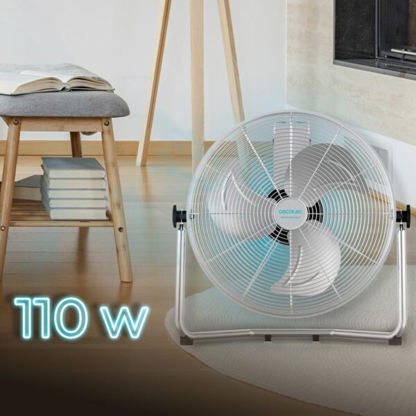 Imagen 2 Ventilador industrial Cecotec EnergySilence 4500 GyroPro de 110 W con oscilación automática, motor de cobre y 3 velocidades para una máxima ventilación.