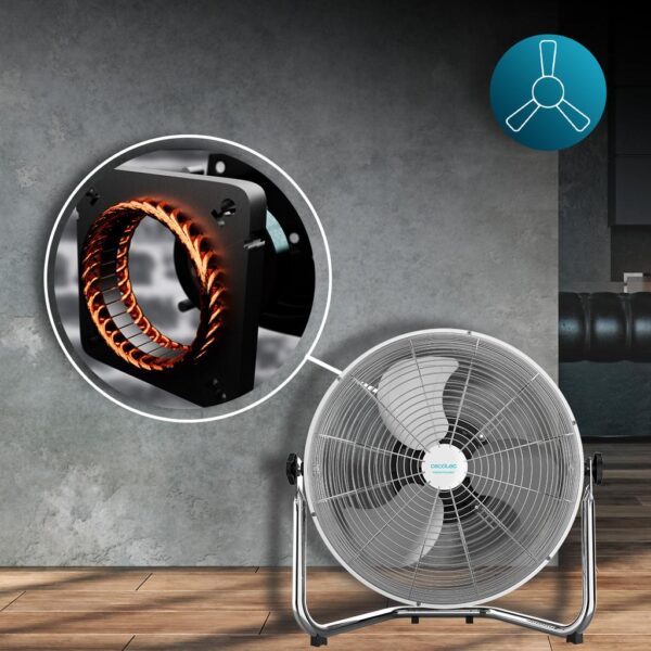 Imagen 5 Ventilador industrial Cecotec EnergySilence 4500 GyroPro de 110 W con oscilación automática, motor de cobre y 3 velocidades para una máxima ventilación.