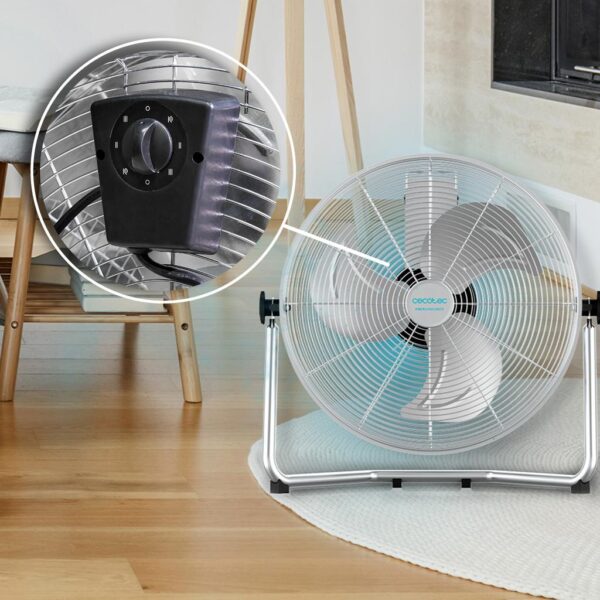 Imagen 6 Ventilador industrial Cecotec EnergySilence 4500 GyroPro de 110 W con oscilación automática, motor de cobre y 3 velocidades para una máxima ventilación.