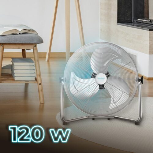 Imagen 2 Ventilador industrial EnergySilence 5000 Pro de 120 W. Posee 3 aspas de 51 cm, motor de cobre y acabado cromado. Potencia y durabilidad para espacios grandes.