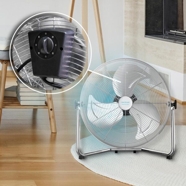 Imagen 6 Ventilador industrial EnergySilence 5000 Pro de 120 W. Posee 3 aspas de 51 cm, motor de cobre y acabado cromado. Potencia y durabilidad para espacios grandes.