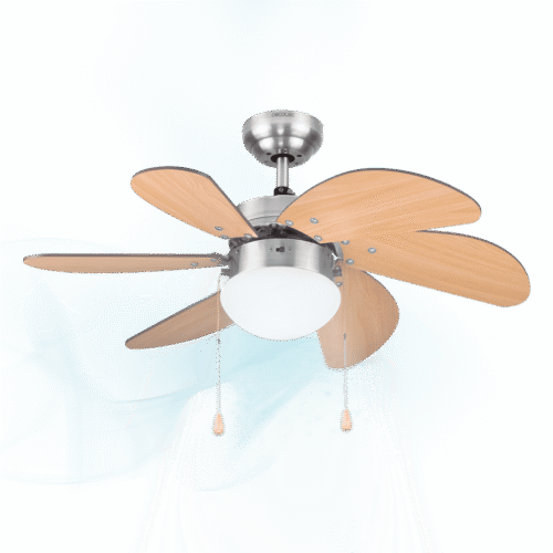 5938-Imagen-2 Imagen 2 Ventilador de techo EnergySilence Aero 350 de 81 cm con luz y 6 aspas reversibles. Motor silencioso de 50 W, 3 velocidades y función verano-invierno.