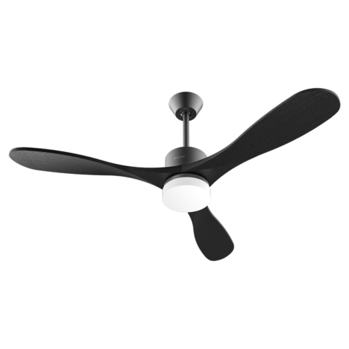 Imagen 2 Ventilador de techo de 52 pulgadas con motor DC de 35 W y acabado gris. Integra luz LED, mando a distancia, temporizador y sistema de inversión de giro.