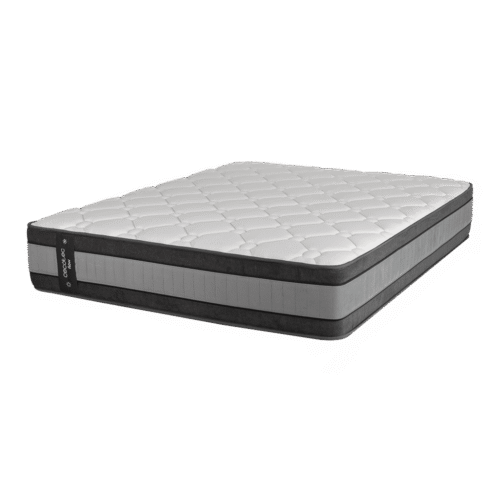 Vista frontal del Set de 6 cuchillos Cecotec Swiss Chef color negro con hojas de acero inoxidable y revestimiento cerámico en su caja original