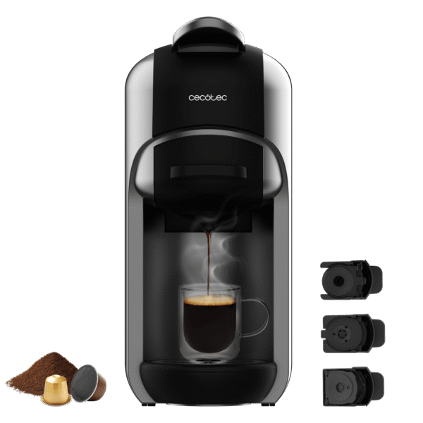 Vista frontal del microondas digital Cecotec Proclean 2500 con panel de control táctil y mando giratorio