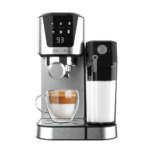 Vista frontal del microondas digital Cecotec Proclean 2500 con panel de control táctil y mando giratorio